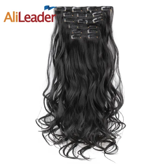 AliLeader 22 Inches 16 Clips Synthetic Curly Hair Clip In Hair Extension