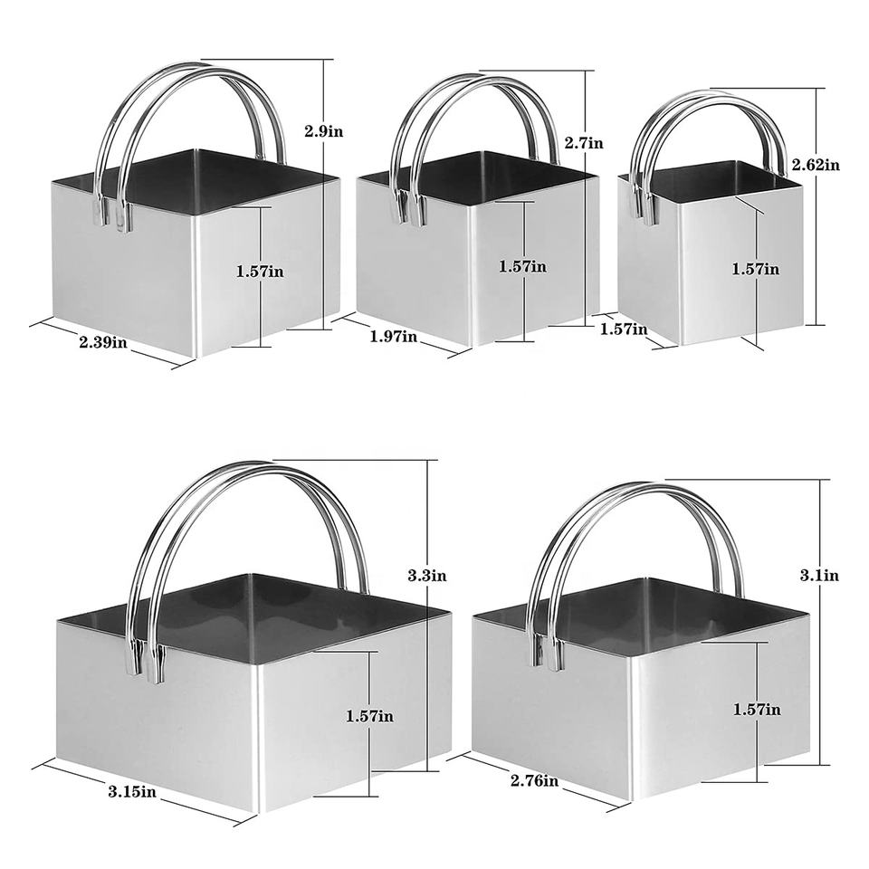 square cookie cutter set