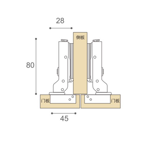 Фиксированный одноступенчатый шарнир с буфером силы серии Xiaolong