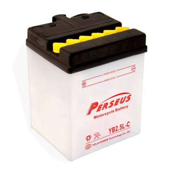 High starting performance Dry Charged Motorcycle Battery YB2.5L-C 12V 2.5AH
