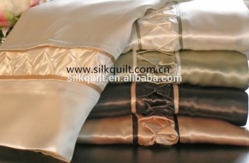Oeko--certification 100% charmeuse silk quilt cover sets online