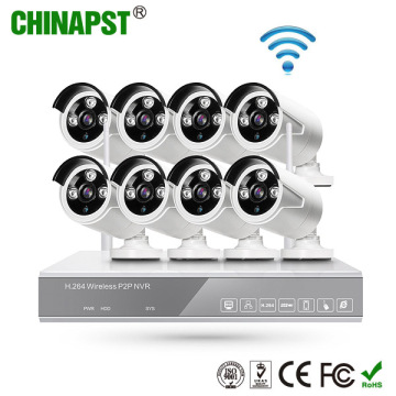 Hot Selling 8CH 1.3MP Wireless Kit CCTV Camera Pst-Wipk08bl