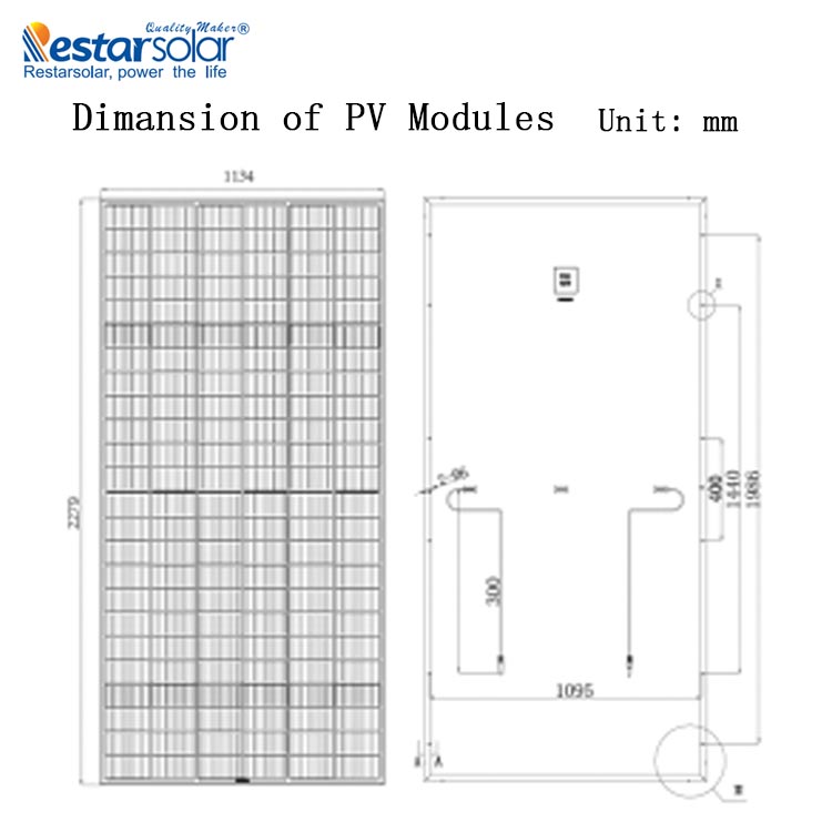 high efficiency 550w half-cell solar panels