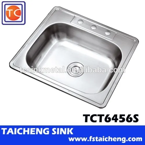 Kitchen Sinks Stainless Steel Single Bowl Topmount Sink Low Price, High Quality Kitchen Sinks