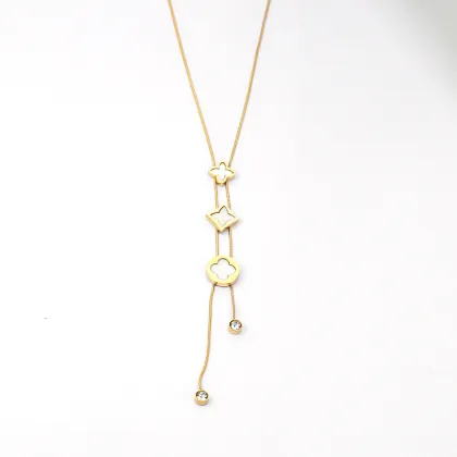 Luxury Titanium Clover Mini Necklace