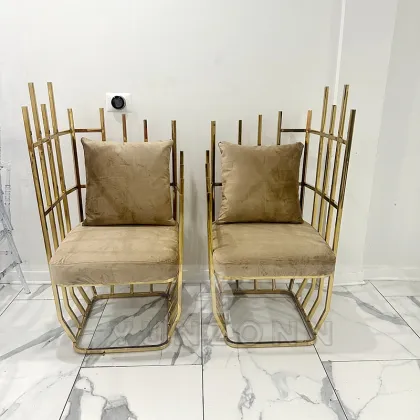 Golden Throne Birdcage Chair for Elegant Wedding Banquets and Parties