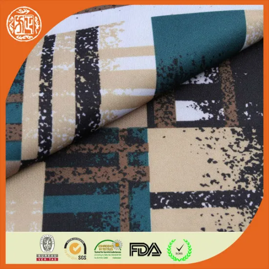 Best selling printed scuba knit fabric 100 percent polyester fabric