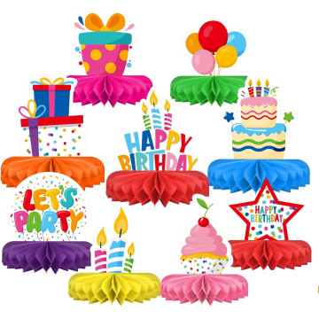 New Arrival Birthday Paper Honeycomb Centerpieces for Party Decorations