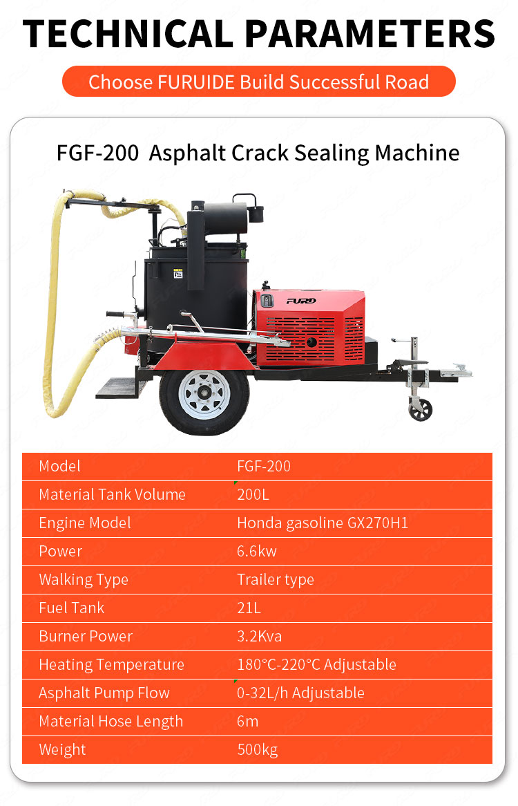 200L asphalt crack sealing machine