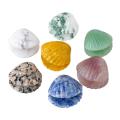 Gemstone Crystal 1.25" Clam Gemstone Ornament (Approx 30-35MM)