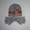 Gray Car Warm Hat Gloves