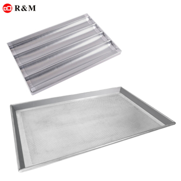 Custom Perforated Metal Oven Tray for Baguette and Bread Loaf Baking