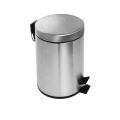 Steel Flat Cover Plastic Pedal Bin