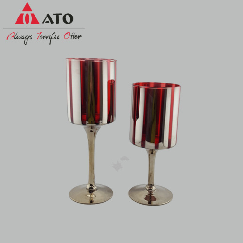 2023 Eco-fashionable electroplating glass candle holder