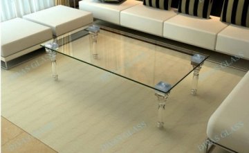 glass top coffee table
