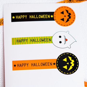 Direct Manufacturers Waterproof Self-Adhesive Pumpkin Head Halloween Decorative Stickers for Quick Shipping