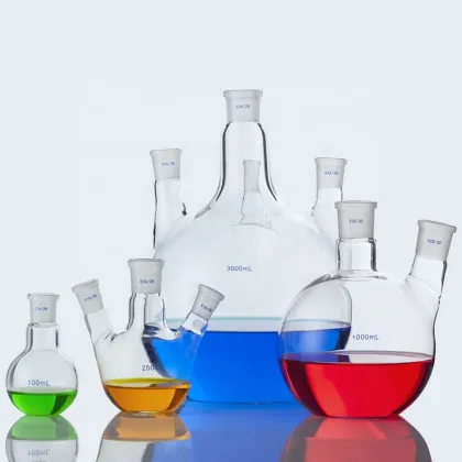 250ml Pyrex Glass Volumetric Flask - 3 Neck Round Bottom for Alcohols