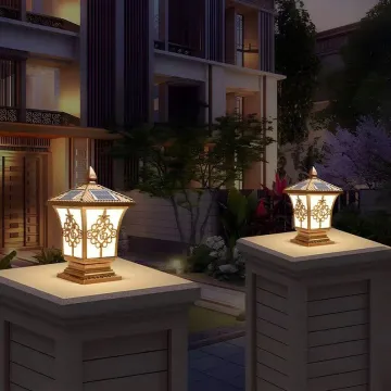 Outdoor Solar Column Headlights