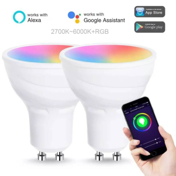 LOHAS 5W GU10 Smart Home Light: RGB + 2000K-6000K LED Bulb with PIR Remote Control