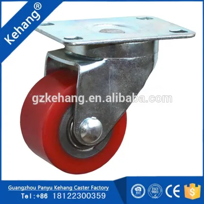 fixed caster wheel,pu wheel caster,trolley wheel,75mm castor wheel,Spherical Wheel Caster