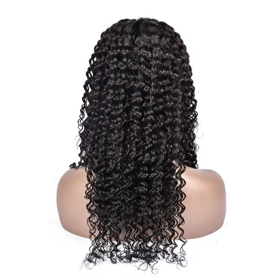 Fast shipping new design 100% Brazilian Kim K Natural 2x6 Long Deep Middle Parting Human Hair Lace Closure Wigs