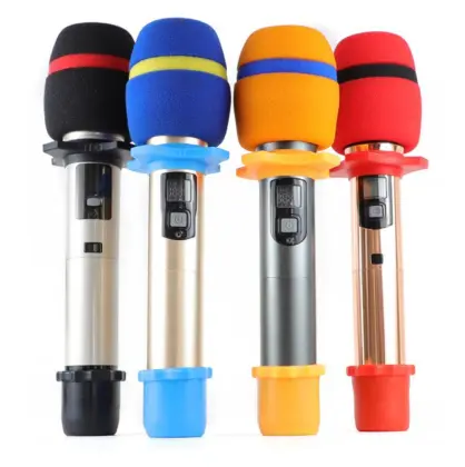 Silicone Wired Wireless Handheld Microphone with Shakeproof Ring