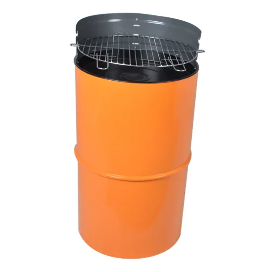 Portable Multi-Function Oil Drum BBQ Grill: A 3-Layer Vertical Offset Smoker for Charcoal Grilling