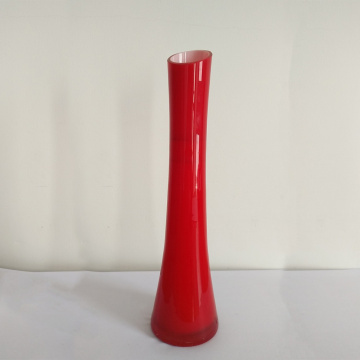 Jarrón rojo con forma de trompeta para el hogar al por mayor