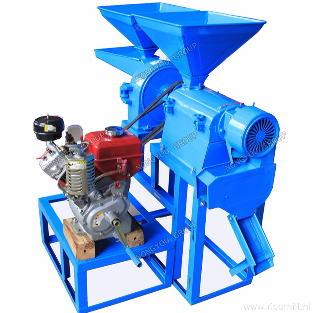 Home Rice Miller Diesel Engine Rice Milling Machine