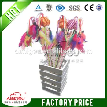 2014 wholesale cat toy & Feather cat teaser stick toy