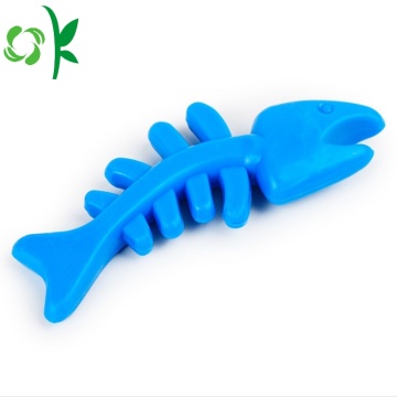 Safe Silicone Pet Chew Fish Bone Dog Toys