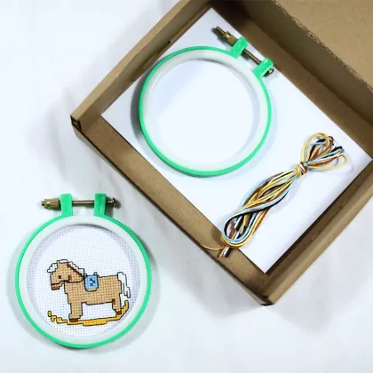 Pony shaped cross stitch kit
