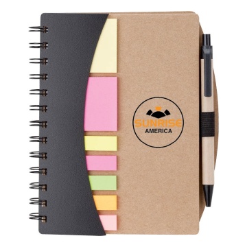 Cuaderno espiral con pegajoso