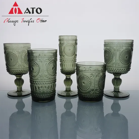 Modern Sunflower Pattern Sustainable Glass goblet cup