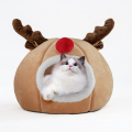 गर्म पालतू घोंसला तम्बू क्रिसमस हिरन कुत्ता