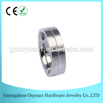 Newest simple style jerusalem cross engraving silver titanium ring for woman and men