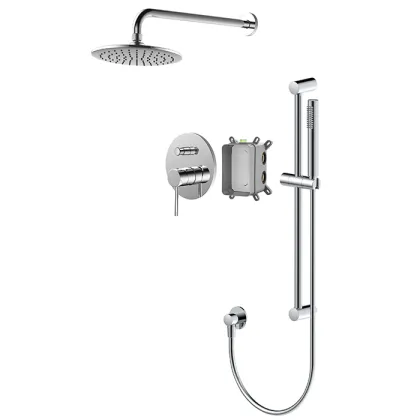 Copper Shower Systems With Rain Shower And Handheld