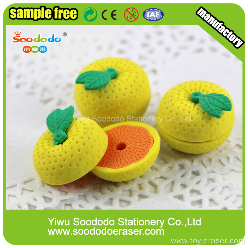 fruit eraser orange shaped eraser cute eraser