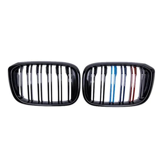  Cheap Factory Price Double Salt Glossy Black M Color ABS Material Front Car Grille Bumper for New X4 G02 
