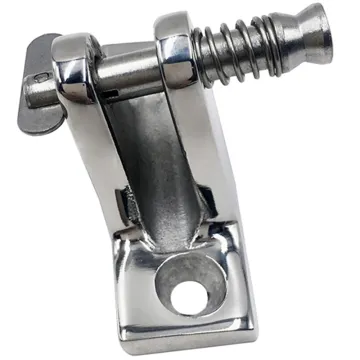 Mirror Polished 316 Stainless Steel Angled Base Deck Hinge with Removable Pins - Marine Hardware Boat Accessories