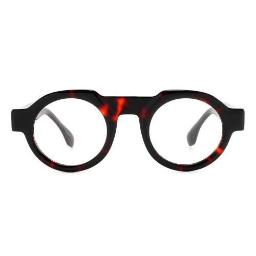 Mellume Chunky Crown-Panto Flat-Top Acetate Glasses