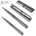 Alloy High-Efficiency Chromium Steel Nylon Parallel Extruder Twin Screw at Barrel