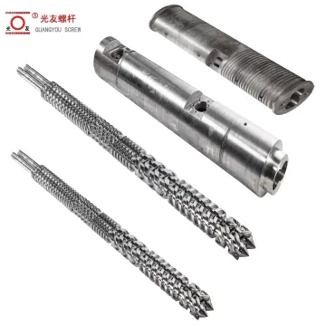 Alloy High-Efficiency Chromium Steel Nylon Parallel Extruder Twin Screw at Barrel