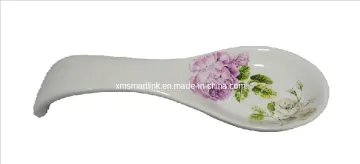 Ceramic Floral Decal Spoon Rest