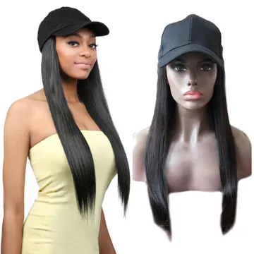 Lady Corner natural hair wig ccap, 100% unprocessed virgin remy human hair wig hat for women, baseball hat with hair