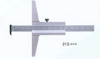 212-265 0--1000mm Stainless/ Carbon Steel Mono-Block Vernier Depth Gauges with Hook
