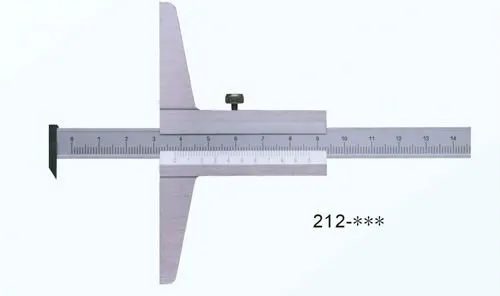212-265 0--1000mm Stainless/ Carbon Steel Mono-Block Vernier Depth Gauges with Hook