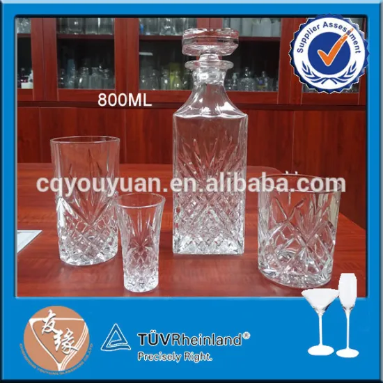 Blown high-quality crystal liquor decanter bottle 800ml