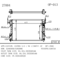 Opel Catera 3.0 I V6 OEM52463050 용 라디에이터