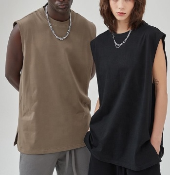 Custom Logo Crop Top Streetwear Bodybuilding Stringer Tank Tops & Fitness Vests for Men